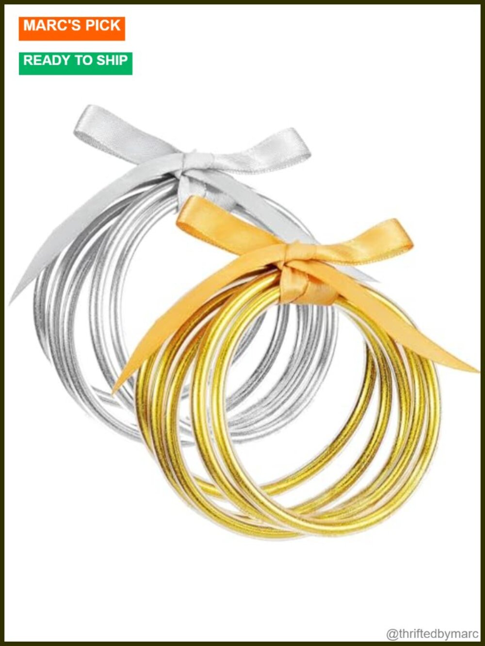 Glitter Silicone Bangle Bracelets Set of 10 Women's Party Jewelry